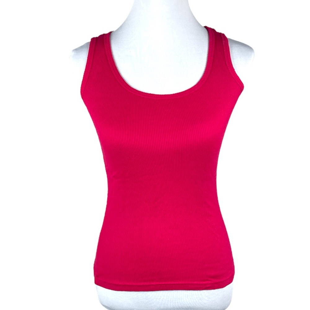 Grip Ribbed Tank Top Pink Size Small